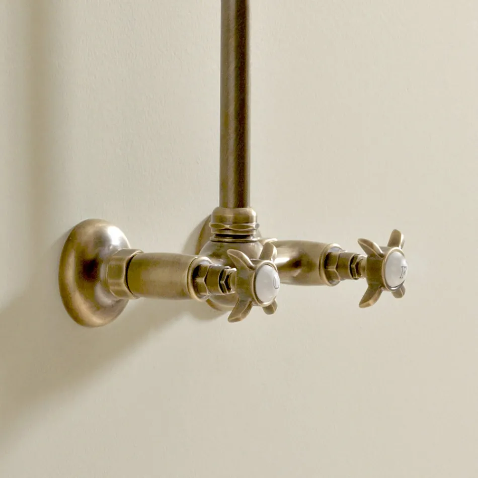Handcrafted Brass Shower Head Set Classic Style - Miriano Viadurini