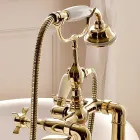 Vintage Design Floor Standing Bathtub Group in Brass Made in Italy - Katerina Viadurini