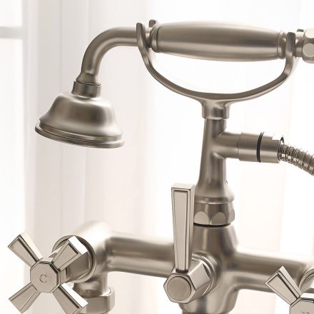 Made in Italy Brass Floor Bathtub Group, Vintage Style - Silvana Viadurini