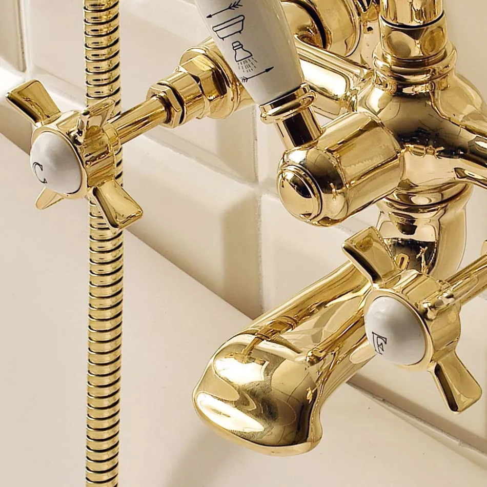 Vintage Style Brass Bathtub Group Made in Italy - Katerina Viadurini