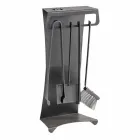 Set of 4 Made in Italy Design Steel Fireplace Tools - Chandler Viadurini