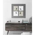 White and Gray Modern Design Decorative Wall Installation - Bossy Viadurini