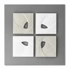 White and Gray Modern Design Decorative Wall Installation - Bossy Viadurini