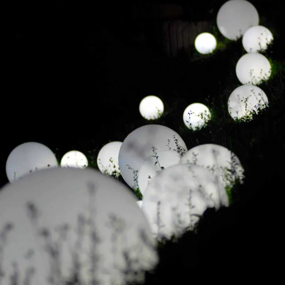 Globe sphere / table lamp Slide Globo white bright made in Italy Viadurini