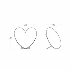 Colored Slide Love table lamp heart made in Italy Viadurini