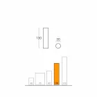 Slide Fluo cylindrical floor lamp made in Italy Viadurini