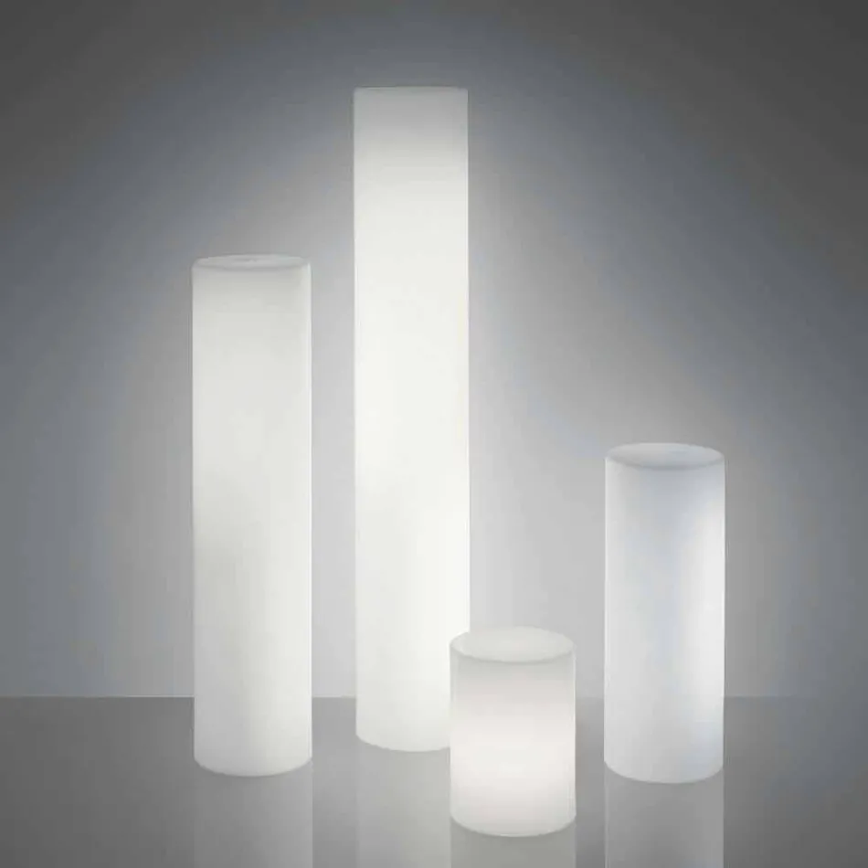 Slide Fluo cylindrical floor lamp made in Italy Viadurini