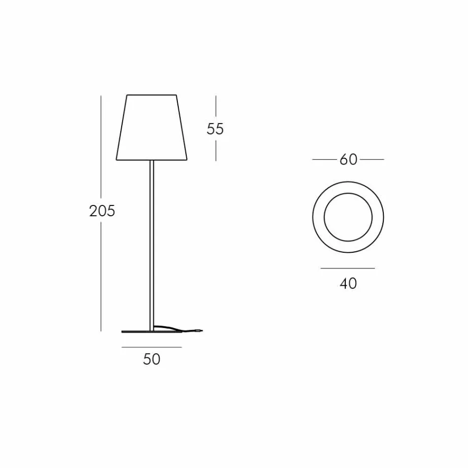Floor lamp design Ali Baba Steel Slide metal made in Italy Viadurini