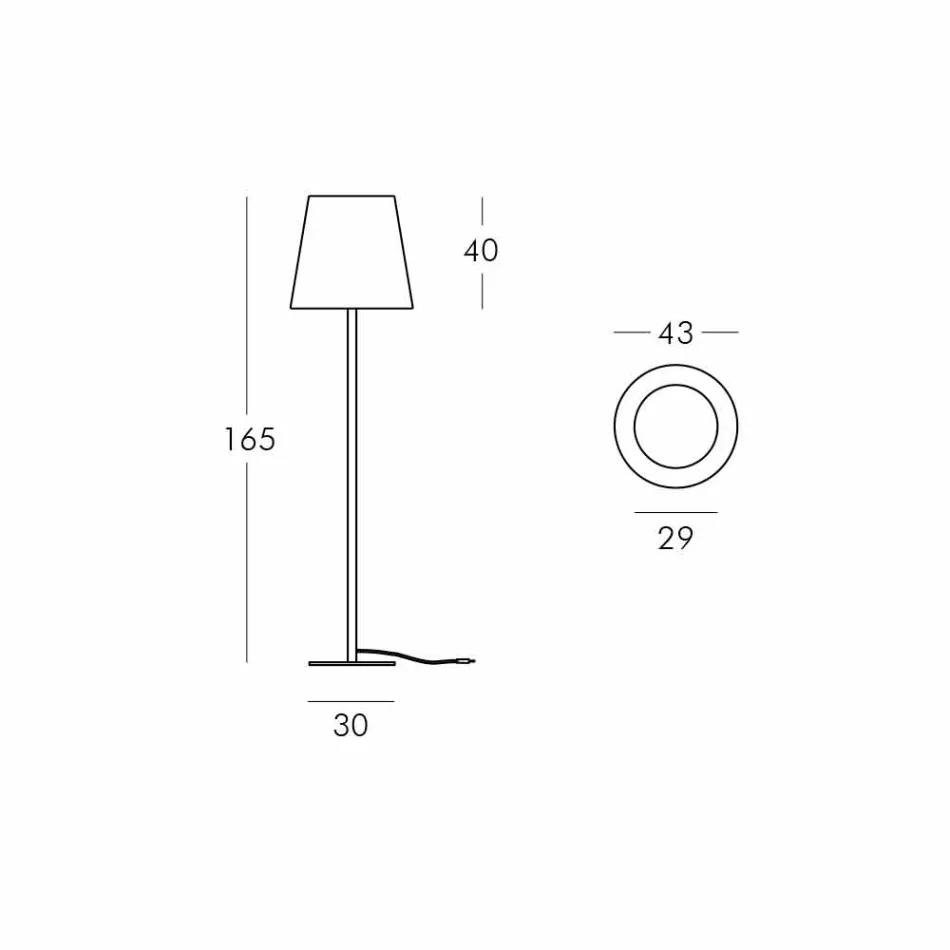 Floor lamp design Ali Baba Steel Slide metal made in Italy Viadurini