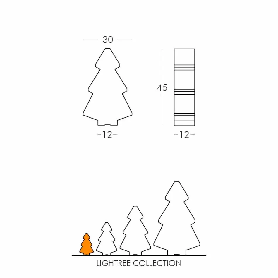 Decorative outdoor lamp Slide Lightree Christmas tree made in Italy Viadurini