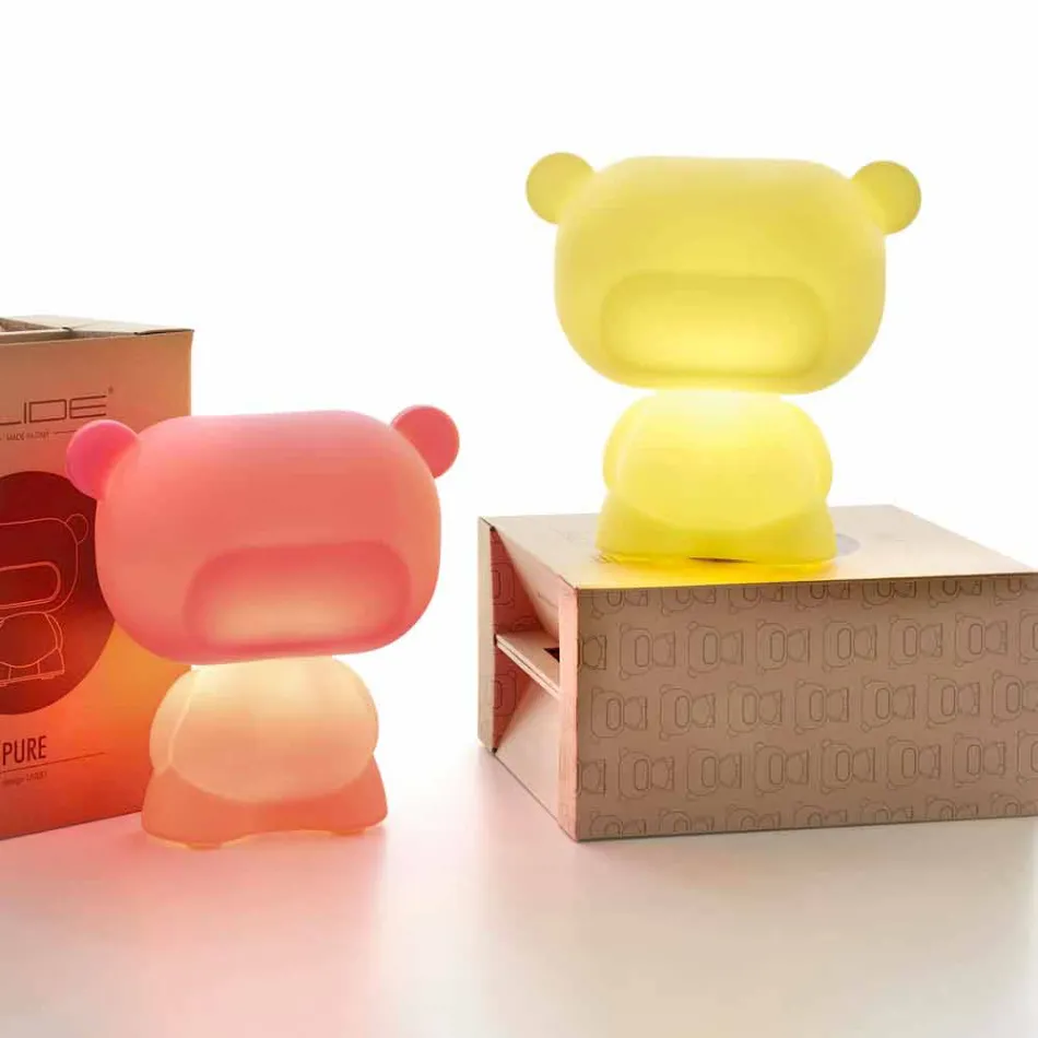 Slide Pure colored table lamp bear made in Italy Viadurini