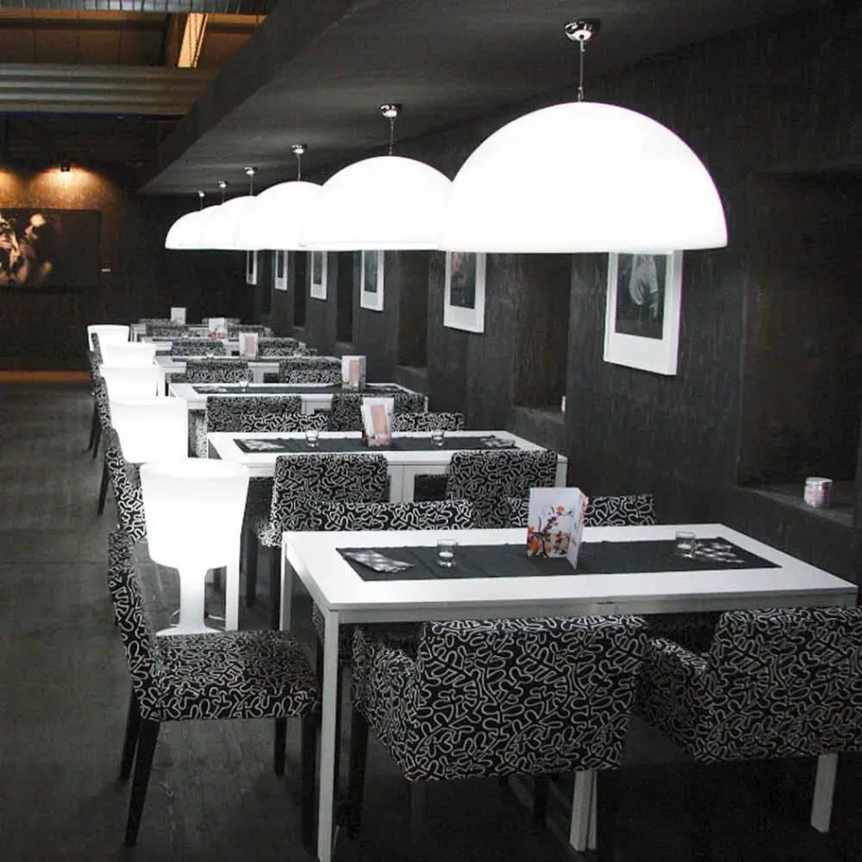 Colored suspension lamp Slide Cupole polyethylene made in Italy Viadurini