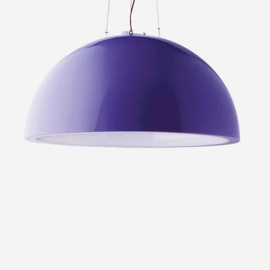 Colored suspension lamp Slide Cupole polyethylene made in Italy Viadurini