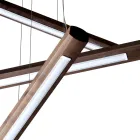 A 4-piece design chandelier in wood Grilli York made in Italy Viadurini