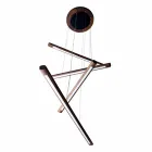 A 4-piece design chandelier in Grilli York wood made in Italy Viadurini