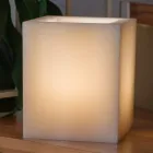 Scented Lantern in Scratched Effect Wax with Tealight Made in Italy - Famme Viadurini
