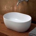 Modern design 45x32cm ceramic countertop washbasin made in Italy, Star