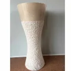 White column washbasin in Iris natural stone, unique piece Viadurini