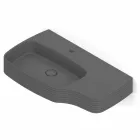 Modern ceramic wall-mounted washbasin made in Italy, Hamlet Viadurini