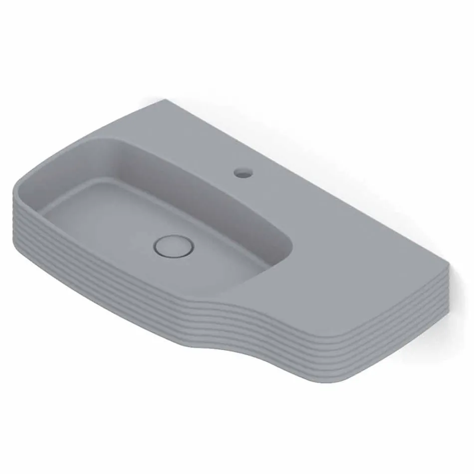 Modern ceramic wall-mounted washbasin made in Italy, Hamlet Viadurini