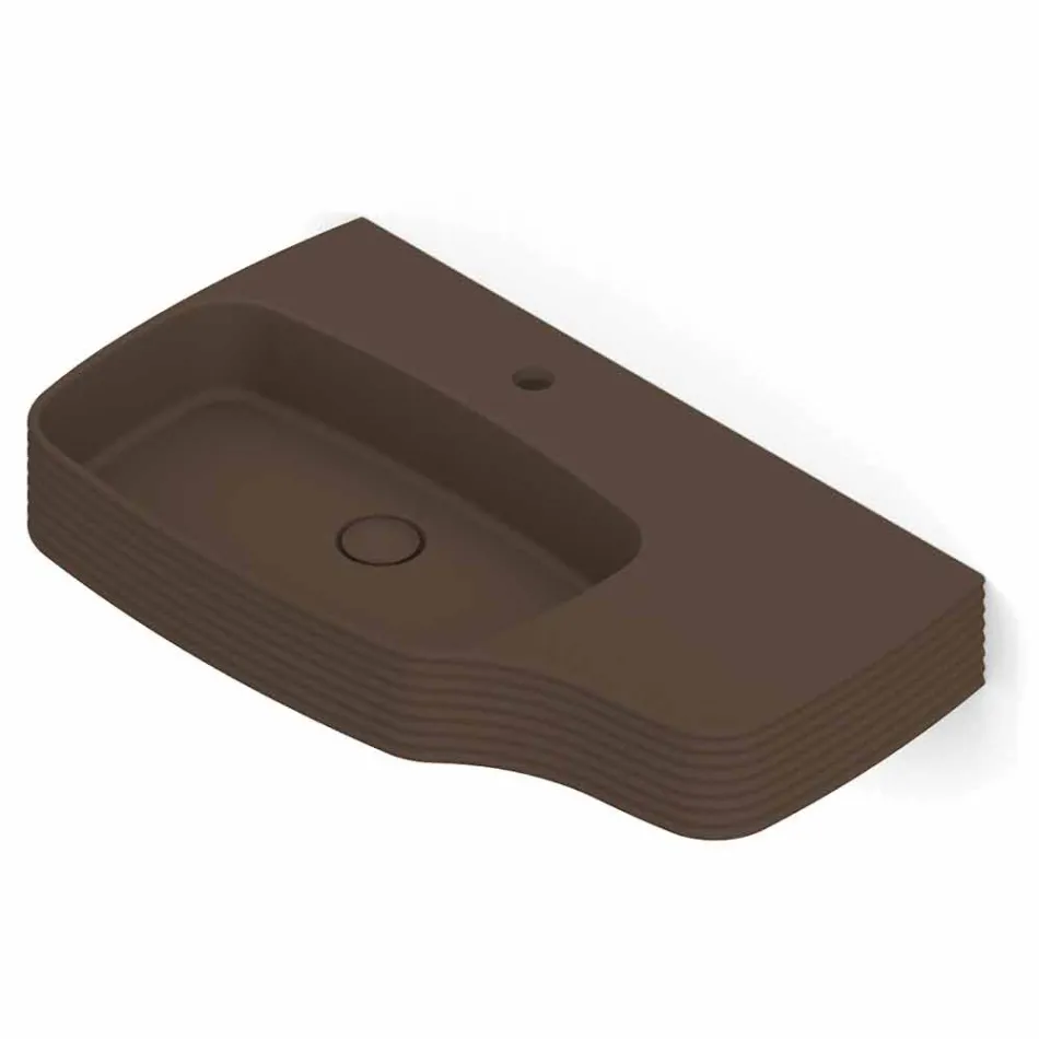 Modern ceramic wall-mounted washbasin made in Italy, Hamlet Viadurini