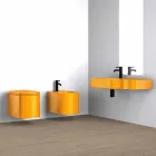 Modern ceramic wall-mounted washbasin made in Italy, Hamlet Viadurini