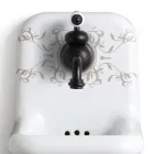 Modern Design Patterned Ceramic Wall Mounted Washbasin 26 cm - Jordan Viadurini