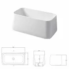High Modern Countertop Washbasin in Made in Italy Ceramic Oliena Viadurini