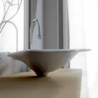 Washbasin modern design support in the shape of leaf Faruglium Viadurini