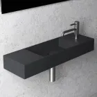 Countertop or Wall-Mounted Bathroom Washbasin in Ceramic Made in Italy - Act Viadurini