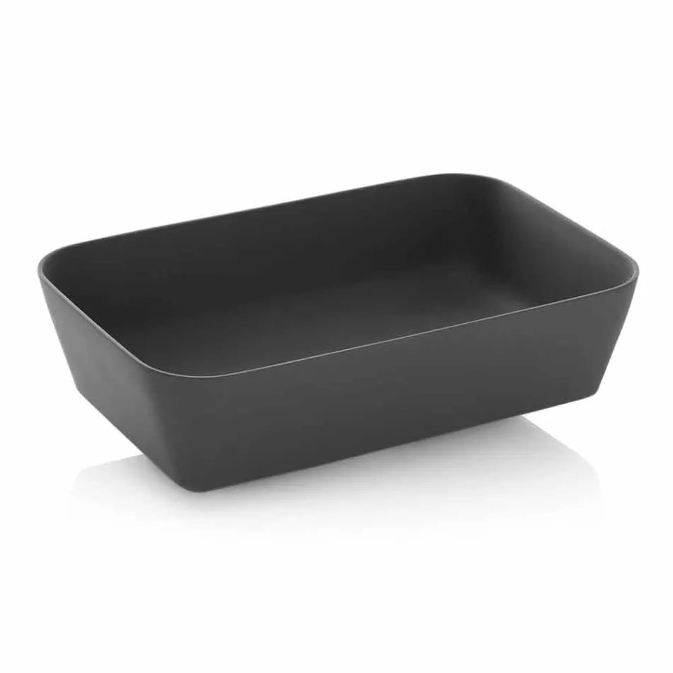 Rectangular Countertop Washbasin in Matt Resin Made in Italy - Cavan Viadurini