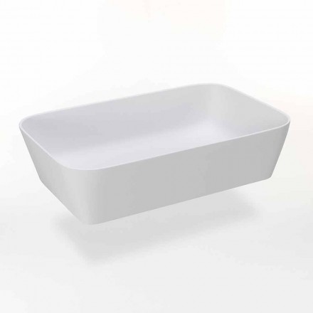 Rectangular Countertop Washbasin in Matt Resin Made in Italy - Cavan Viadurini