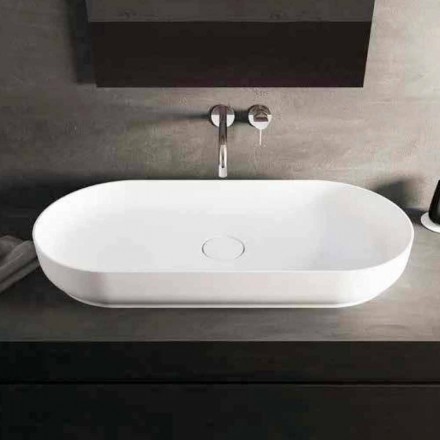 Modern design freestanding bathroom washbasin made in Italy by Dalmine Maxi Viadurini