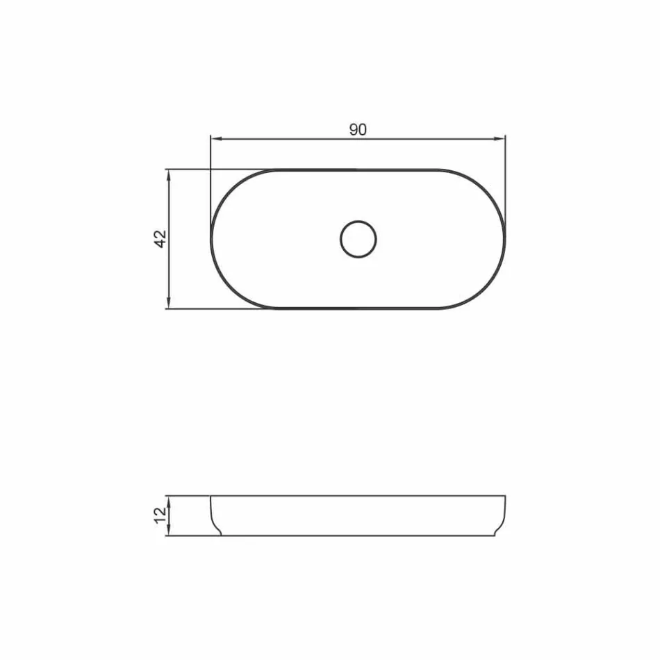 Modern design freestanding bathroom washbasin made in Italy by Dalmine Maxi Viadurini