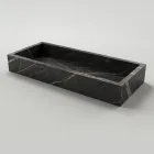 Bathroom Washbasin in Marble Effect Porcelain Stoneware Made in Italy - Ludmilla Viadurini
