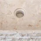 Cora oval white washbasin, handmade Viadurini