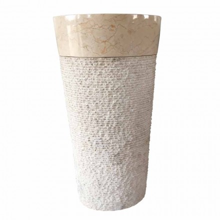 Siro design white washbasin in natural stone, unique piece Viadurini