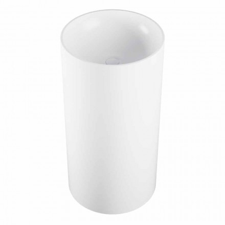 Cylindrical freestanding floor washbasin produced in Italy, Rumo Viadurini
