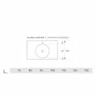 Circular pendant sink in pink Luxolid made in Italy, Ruffano Viadurini