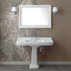 Column Console Washbasin in White Ceramic Made in Italy - Wollie Viadurini