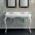 Console Washbasin in White Ceramic with Double Basin L 125 cm - Wollie