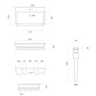 Console Washbasin in White Ceramic Made in Italy Classic Design - Areta Viadurini