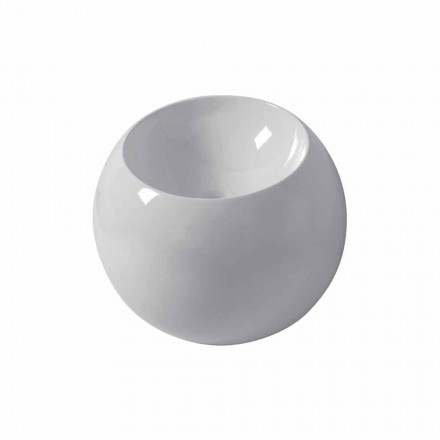 Ball-shaped countertop washbasin in colored ceramic tile Viadurini