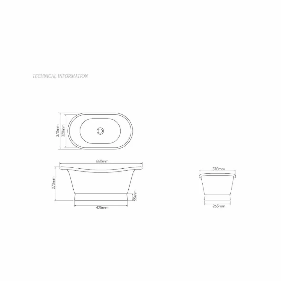 Washbasin finished in white iron and verdigris Cala Viadurini