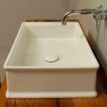 Neoclassical ceramic countertop washbasin Debora, made in Italy