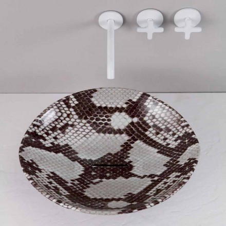 Countertop ceramic design washbasin made in Italy Animals Viadurini