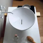 Trendy design ceramic washbasin made in Italy Viadurini