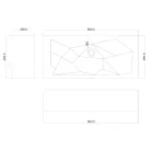 Modern design Solid Surface countertop basin Brill, handmade in Italy Viadurini