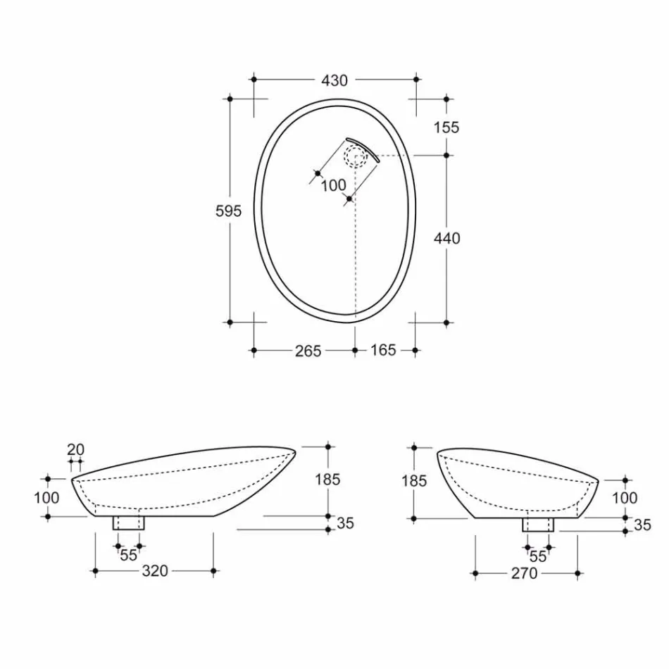 Design ceramic washbasin silver made in Italy Glossy Viadurini