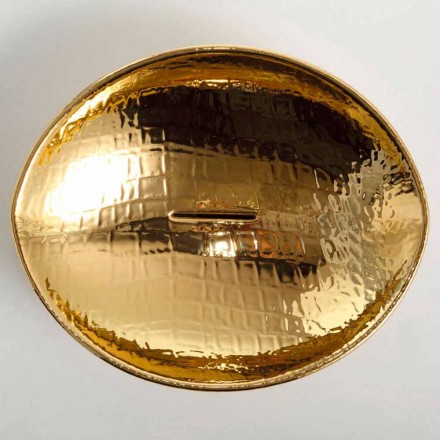 Countertop design ceramic washbasin gold made in Italy Animals Viadurini